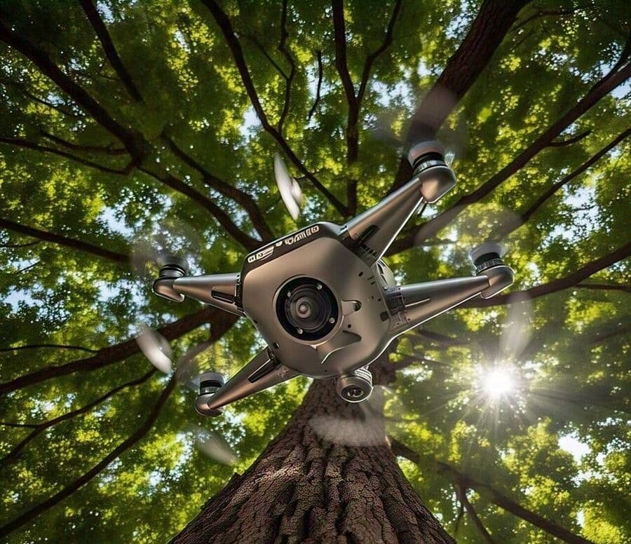 drone inspection by an arborist